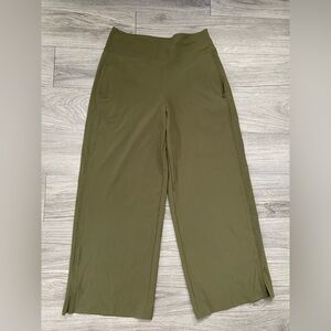 Athleta Cosmic Wide Leg Pants Olive Green